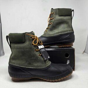 Men's 9.5 Sorel x J.Crew  Cheyanne II duck snow boots in Surplus Green